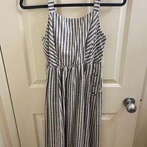 Good luck gem striped casual dress , size small